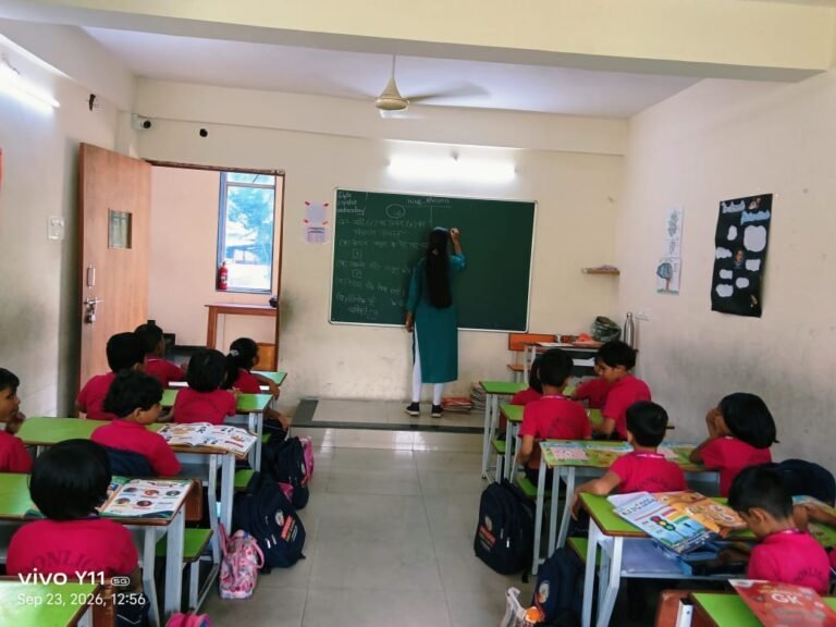 Hindi teacher in classroom